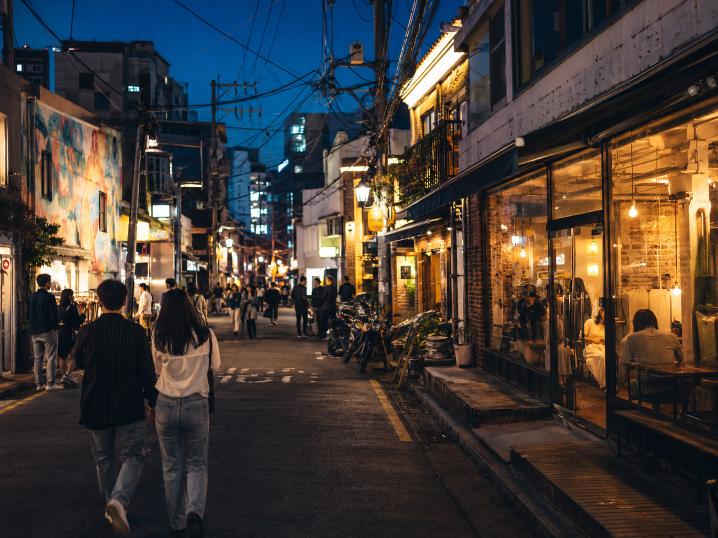 Hongdae-inspired cafe and nightlife district in Seoul